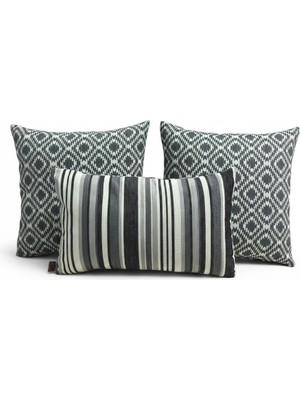 Elanora Home Indoor Outdoor Kırlent,güneşe Dayanıklı Balkon Bahçe Marin Kırlent Kılıfı 3’lü Set