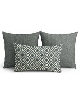 Elanora Home Indoor Outdoor Kırlent,güneşe Dayanıklı Balkon Bahçe Marin Kırlent Kılıfı 3’lü Set