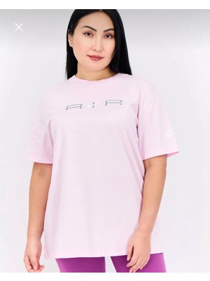 Nike Sportswear Air Boyfriend Short-Sleeve Pembe Kadın T-Shirt DD5431-695