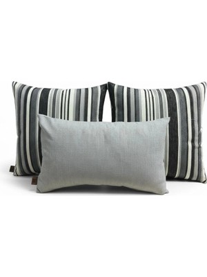 Elanora Home Indoor Outdoor Kırlent,güneşe Dayanıklı Balkon Bahçe Marin Kırlent Kılıfı 3’lü Set