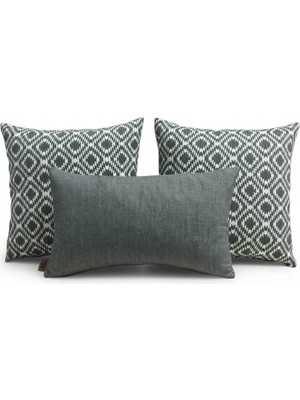 Elanora Home Indoor Outdoor Kırlent,güneşe Dayanıklı Balkon Bahçe Marin Kırlent Kılıfı 3’lü Set