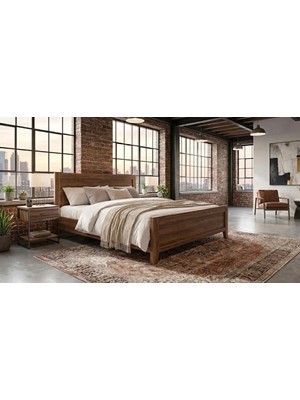 Mukotoys Prime Soft 100X200 cm Tek Kişilik Geniş Karyola - 1. Sınıf Mdf - Ceviz Renk - Başlıklı