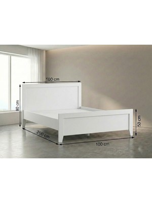 Mukotoys Prime Soft 1. Sınıf Mdf Karyola 100X200 Beyaz | Geniş Tek Kişilik (1 Kişilik) & Ekstra Sağlam