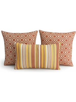 Elanora Home Indoor Outdoor Kırlent,güneşe Dayanıklı Balkon Bahçe Marin Kırlent Kılıfı 3’lü Set