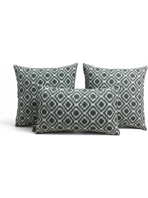 Elanora Home Indoor Outdoor Kırlent,güneşe Dayanıklı Balkon Bahçe Marin Kırlent Kılıfı 3’lü Set