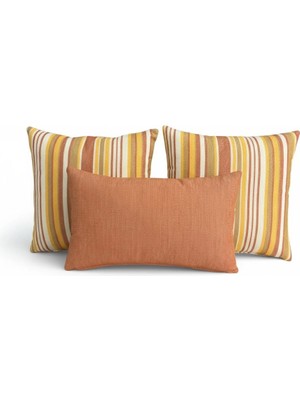 Elanora Home Indoor Outdoor Kırlent,güneşe Dayanıklı Balkon Bahçe Marin Kırlent Kılıfı 3’lü Set