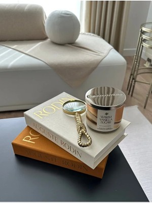 Kumaş Kaplı Rodin 2'li Kahve&bej Dekoratif Kitap Kutu