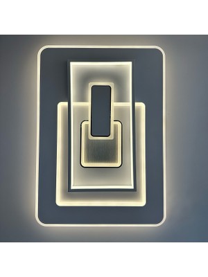 EOS Aydınlatma Recta Luxe 60X40 Cm: 3 Renk Geçişli Modern Kumandasız Plafonyer LED  Avize