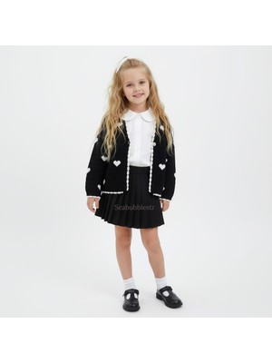 Seabubbles Triko Hırkalı Kız Çocuk Etekli Takım   ST09668