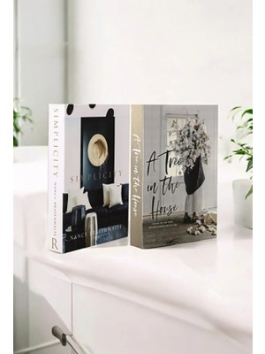 2'li Sim & A Tree Dekoratif Kitap Kutu