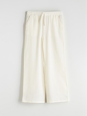 Lc Waikiki Yeni Sezon Beli Lastikli Müslin Kız Çocuk Pantolon