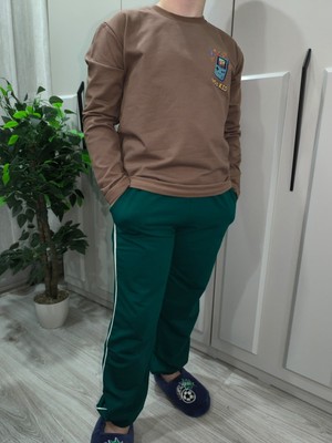 Pidal Giyim Gameboy Baskılı Pamuklu Uzun Kollu Erkek Çocuk Eşofman Takımı