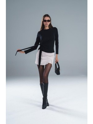 Ales Moda Buzzy Bisiklet Yaka Bağlamalı Bluz