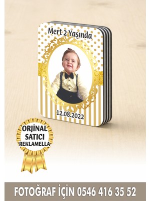 Reklamella 184 Temalı Kişiye Özel Resimli Doğum Günü Magneti 8x6 cm  10 Adet