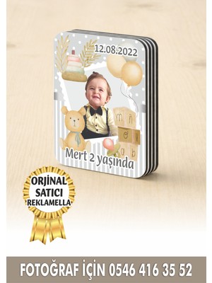 Reklamella 193 Temalı Kişiye Özel Resimli Doğum Günü Magneti 8x6 cm  10 Adet