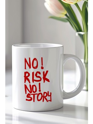 YasBey Design Mizahi Ingilizce Yazı Tasarımlı 330ML Baskılı Beyaz Seramik Kupa Bardak