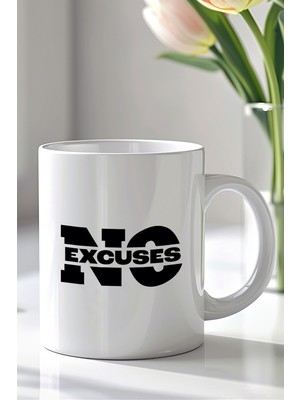 YasBey Design Mizahi Ingilizce Yazı Tasarımlı 330ML Baskılı Beyaz Seramik Kupa Bardak