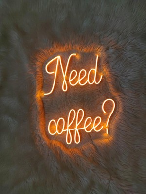 Dekoraven Need Coffee? Yazılı Neon LED Tabela | Kafe, Coffee Shop & Dekoratif Neon Işık