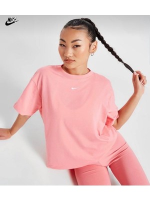 Nike Sportswear Essentials Short-Sleeve Pembe Kadın T-Shirt DN5697-611