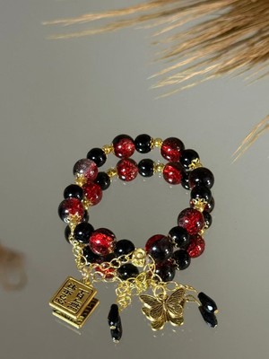 Mrc Akrilik Necef uyumlu Taş Kadın Bileklik Gold Altın Gümüş Silber Detaylı Hediyelik