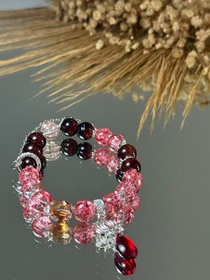 Mrc Akrilik Necef uyumlu Taş Kadın Bileklik Gold Altın Gümüş Silber Detaylı Hediyelik