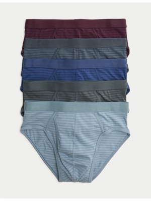 Marks & Spencer 5’li Pamuklu Çizgili Briefs