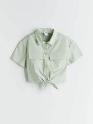 Lc Waikiki Yeni Sezon Basic Kısa Kollu Kız Çocuk Gömlek