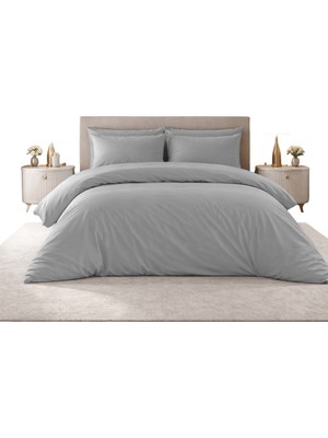Sabia Soft Touch %100 Pamuk 62 Tel – 180X200 cm + 37 cm Yüksekliğe Uygun Battal Boy Nevresim Takımı 4 Yastıklı