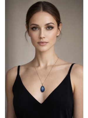 Solare Accessories Lapis Lazuli  Doğal Taşlı Altın Kaplama Kolye