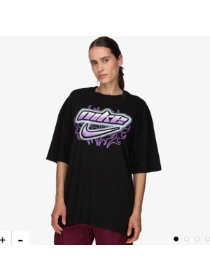 Nike Sportswear Dance Oversized Short-Sleeve Bol Kalıp Siyah Kadın T-Shirt FZ1146-010