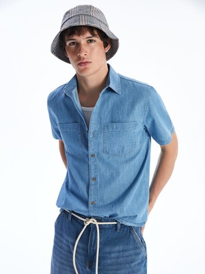 Lc Waikiki Yeni Sezon Regular Fit Kısa Kollu Erkek Jean Gömlek