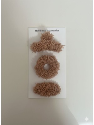 Bayfas 3'lü Peluş Toka Seti