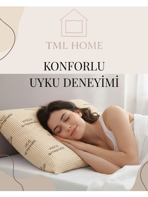 Tml "2 Adet" Ortopedik Visko Yastık 50*70 cm "BEJ"