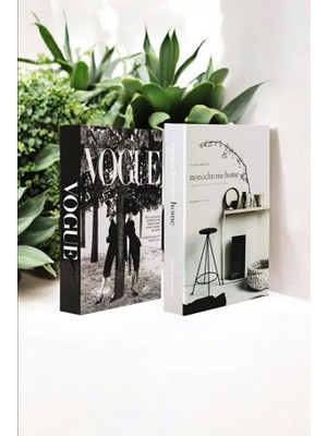 2'li Vogue & Mono Dekoratif Kitap Kutu