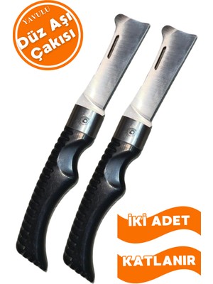Yavulu 2'li Düz Aşı Çakısı Bağ Biçağı Dal Aşılama Çakısı Düz Uçlu Aşı Çakısı Paslanmaz Aşı Çakısı Iki Adet