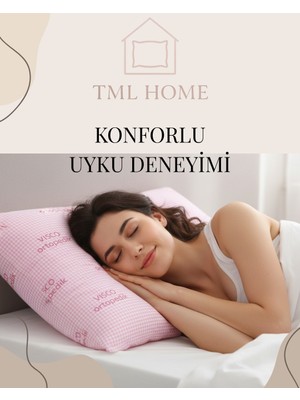 Tml "2 Adet" Ortopedik Visko Yastık 50*70 cm "PEMBE"