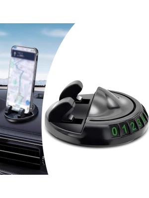 Najmaddin Buffer® Numaratörlü Güçlü Yapışkanlı 360 Derece Dönebilen Su Geçirmez Araç Içi Telefon Tutucu Plastik Aparat