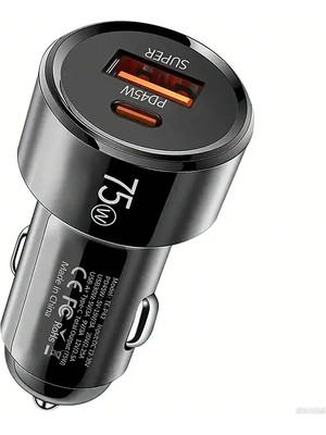Butik Ally Turbocharge 75W Araç Şarj Cihazı – Çift Port (Usb-C + USB-A-(5775)