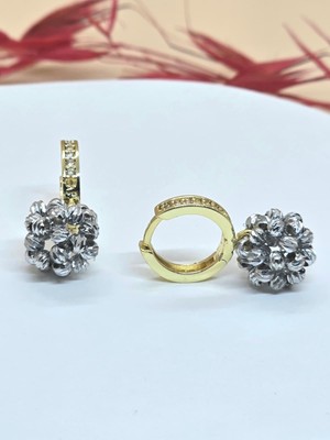 Zirkon Taş Minimal Silver Renk Küpe