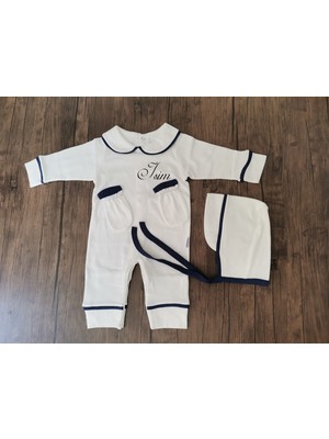 Minik Adımlar Minik Adımlar Isme Özel Nakışlı Biyeli Tulum Isimli