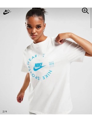 Nike Sportswear Gel-Sport Utility Printed Boyfriend Short-Sleeve Kırık Beyaz Kadın T-Shirt FD4235-030