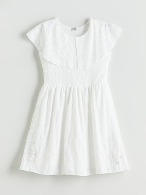 Lc Waikiki Yeni Sezon Bisiklet Yaka Fisto Detaylı Kız Çocuk Elbise