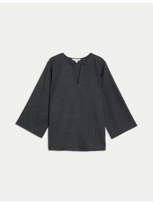 Marks & Spencer Çizgili Detaylı Bluz