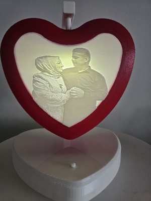 OEM KİŞİYE ÖZEL HEDİYELİK Kalpli Kişiye Özel Gece Lambası