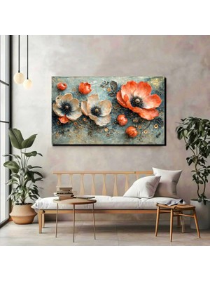 Kır Çiçekleri Kanvas Tablo – Modern Çiçek Duvar Dekoru & Premium Baskı
