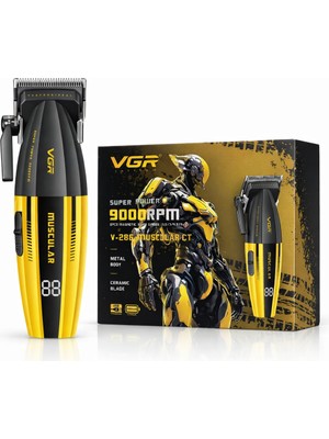 Vgr V-285 Profesyonel Saç Kesme ve Sıfırlama Makinesi Sıyah Gold Metal Gövde ile Kablosuz Kullanım