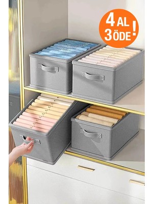 Helen's Home 1 Adet Dolap Içi Düzenleyici, Raf Düzenleyici, Katlanabilir Kıyafet Saklama KUTUSU-40X25X20 cm