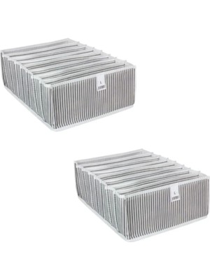 Helen's Home 3 Adet Akordiyon Çekmece Içi Düzenleyici Large, Çorap, Iç Çamaşırı Düzenleyici