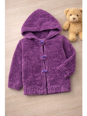 Sınırlı Sayıda El Örgüsü Kapüşonlu Çocuk Hırkası