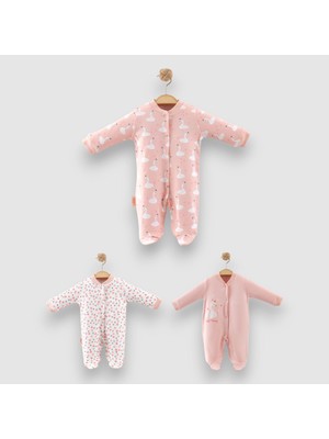 Mini Moda House Kuğu Baskılı Patikli Tulum 3’lü